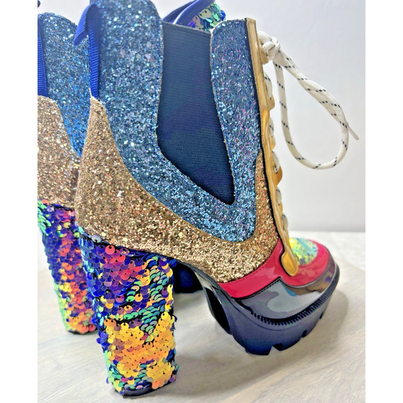 Cape Robbin Women’s Nell-v Boots Mermaid Metallic Size 9 - Picture 9 of 13